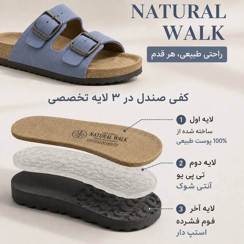 صندل زنانه مدل نچرال واک